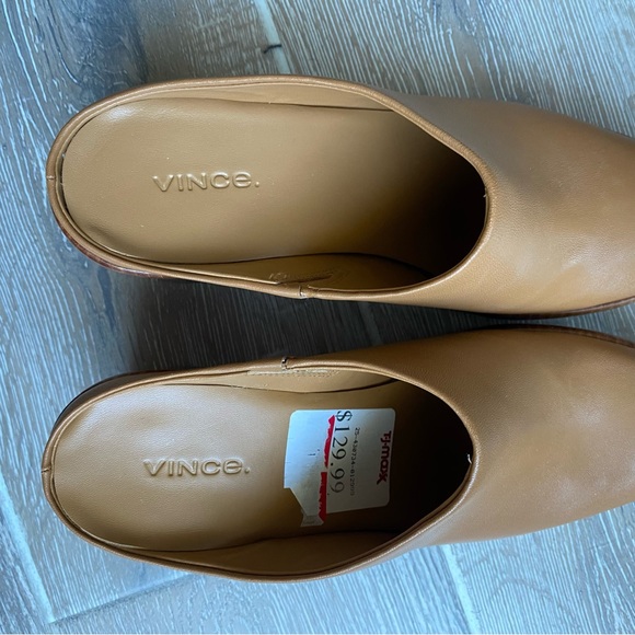 Vince Navina Leather Clog Mule Brown - Picture 14 of 15